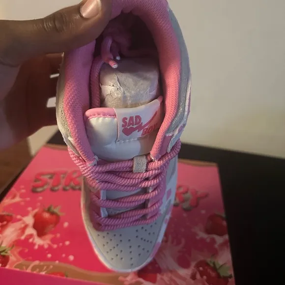 Pink and White Chunky Sole Sneakers
