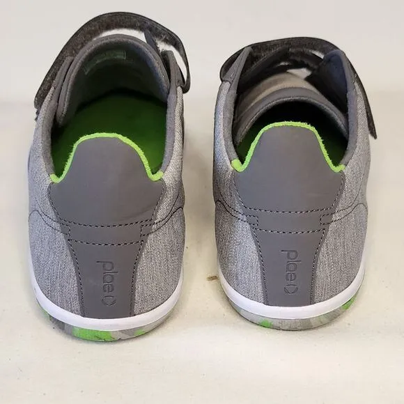 Plae Larkin Gray Velcro Sneakers Athletic Comfort Walking Shoes Size 39 EU