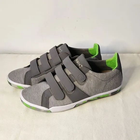 Plae Larkin Gray Velcro Sneakers Athletic Comfort Walking Shoes Size 39 EU