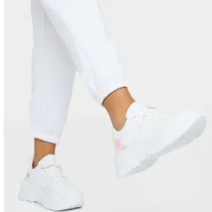 PLT White chunky holographic sneakers