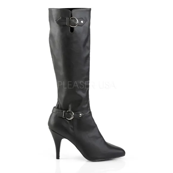 Pointed Toe Drag High Heel Knee Boots