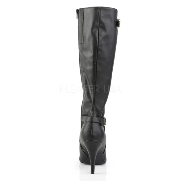 Pointed Toe Drag High Heel Knee Boots