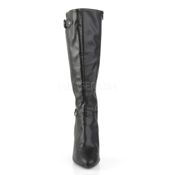Pointed Toe Drag High Heel Knee Boots