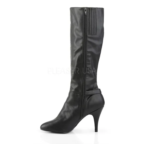 Pointed Toe Drag High Heel Knee Boots