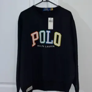 Polo Bear by Ralph Lauren Rainbow Sewn Raised Spell Out Letter Fleece Sweatshirt