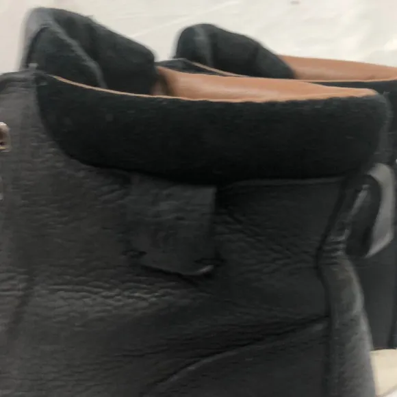 Polo Black Leather High-Top Sneakers Size 12D