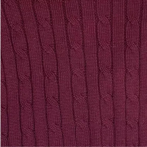 Polo Ralph Lauren Cable Knit Sweater Pullover V-Neck Sweater