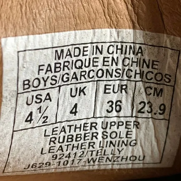 POLO RALPH LAUREN Kids-Boys Size 4.5 Brown Comfort School Shoes WENZHOU