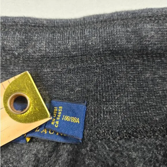 Polo Ralph Lauren Men’s Gray RL Fleece Sweatpants Jogger Size Large (30x25)
