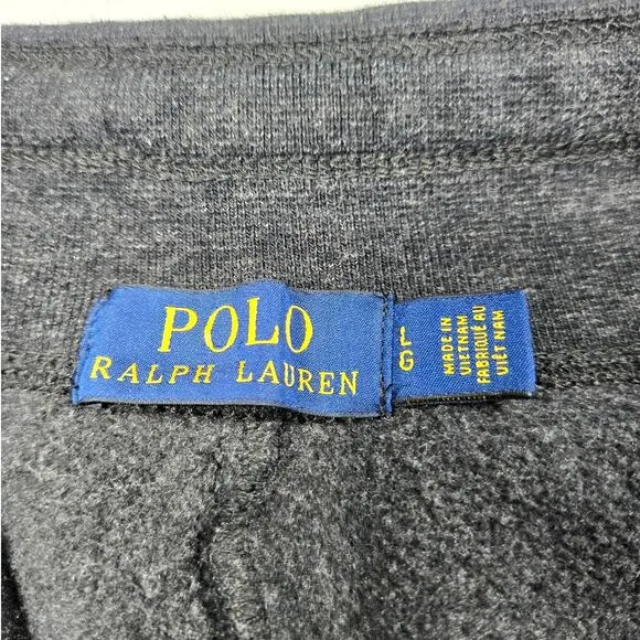 Polo Ralph Lauren Men’s Gray RL Fleece Sweatpants Jogger Size Large (30x25)