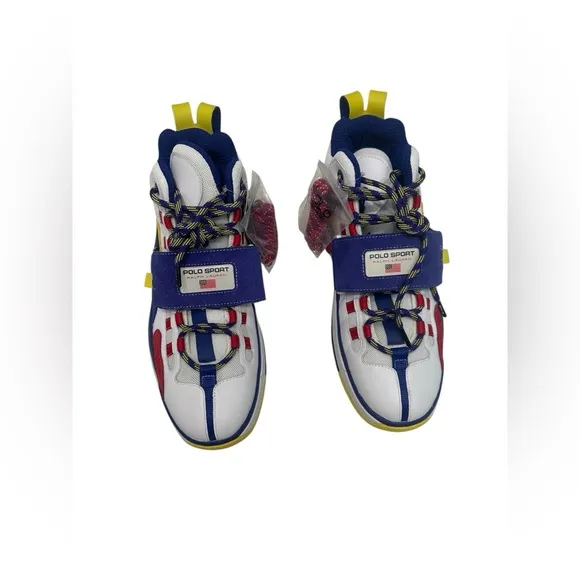 Polo Ralph Lauren Men's Ps100 Multi-Print High-Top Sneakers US 14 NWOB