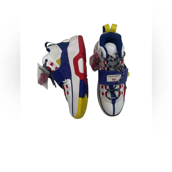 Polo Ralph Lauren Men's Ps100 Multi-Print High-Top Sneakers US 14 NWOB