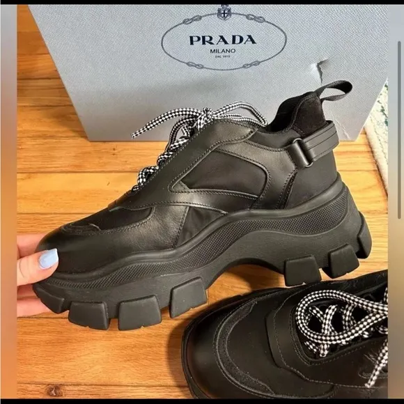 Prada Chunky Platform Monolith Sneakers