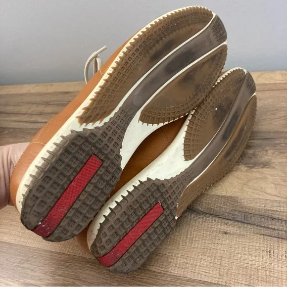 Prada Leather Lace Up Comfort Shoes