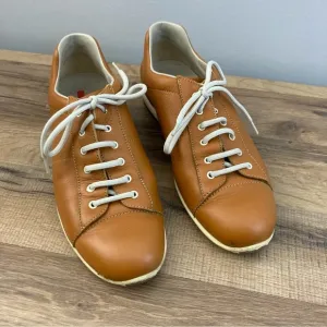Prada Leather Lace Up Comfort Shoes