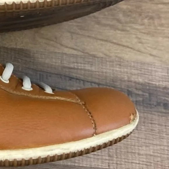 Prada Leather Lace Up Comfort Shoes