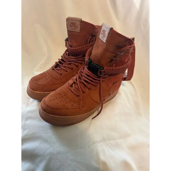Pre Owned Nike Sf Air Force 1 High Dusty Peach Men 9 W 10.5 Lace Up sneakers