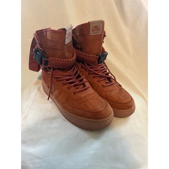 Pre Owned Nike Sf Air Force 1 High Dusty Peach Men 9 W 10.5 Lace Up sneakers