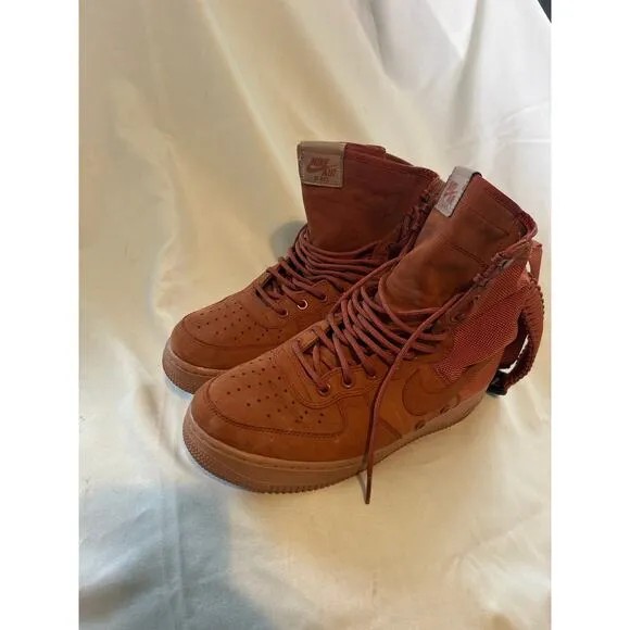 Pre Owned Nike Sf Air Force 1 High Dusty Peach Men 9 W 10.5 Lace Up sneakers