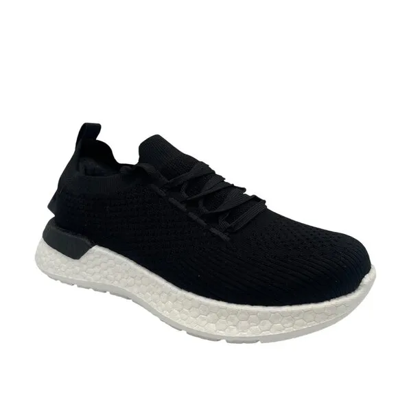 Propet B10 Unite WAB002M Womens 7.5 Sneakers Black White Running Shoes Comfort