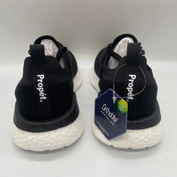 Propet B10 Unite WAB002M Womens 7.5 Sneakers Black White Running Shoes Comfort