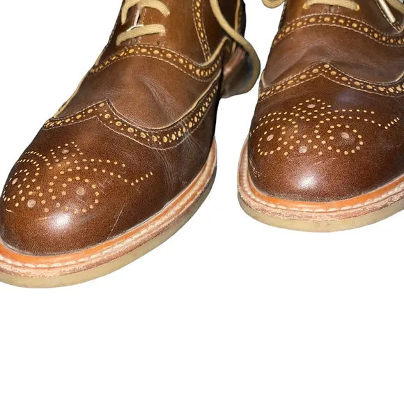 Proxon Men’s Premium Work Wear Shoes Steel Toe  Size 11 Brown Oxford Leather
