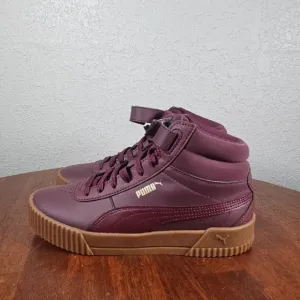 Puma Burgundy High-Top Sneakers