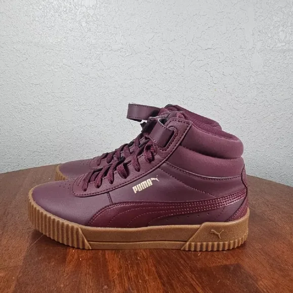 Puma Burgundy High-Top Sneakers