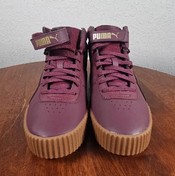 Puma Burgundy High-Top Sneakers