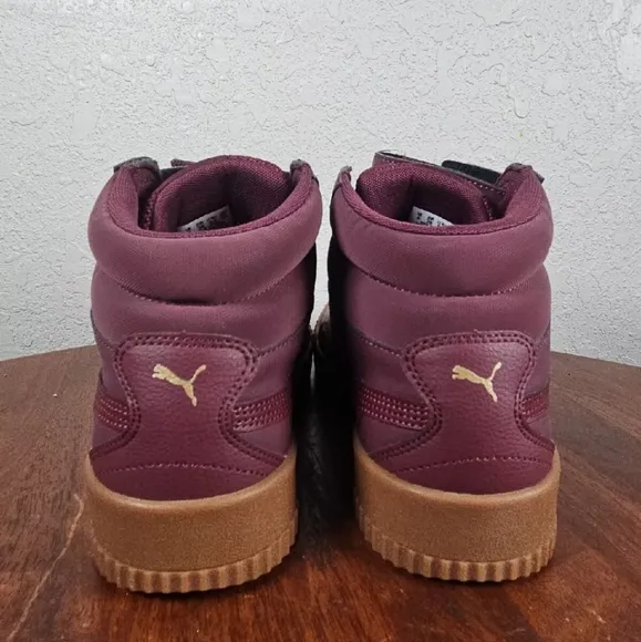 Puma Burgundy High-Top Sneakers