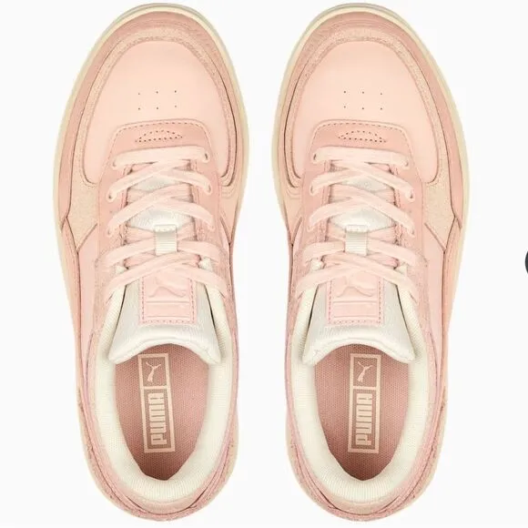 Puma Cali Dream Sneakers Women's Pink Leather Size 6 Chunky Trendy Vintage Y2K