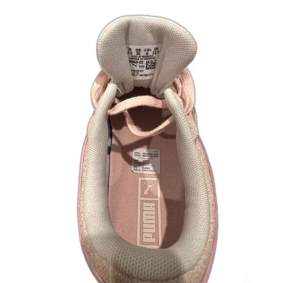 Puma Cali Dream Sneakers Women's Pink Leather Size 6 Chunky Trendy Vintage Y2K