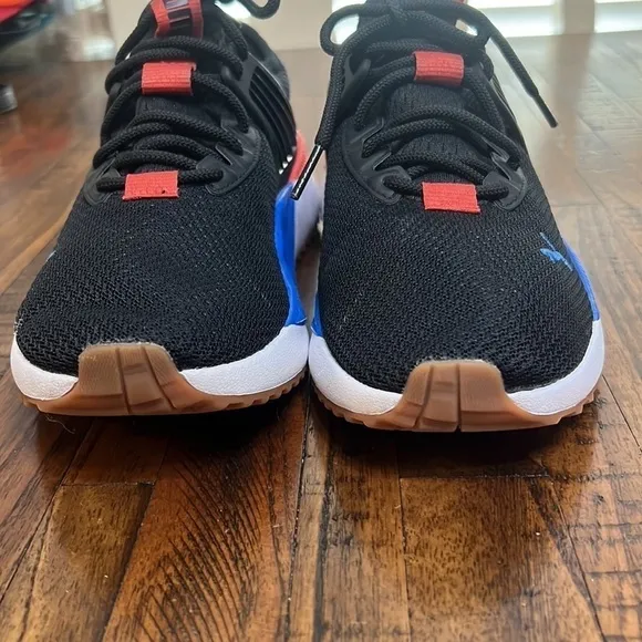 Puma Pacer Future Athletic Shoes Sneakers black orange yellow blue size 8