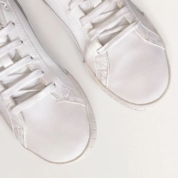 Puma White Leather Cali Wedge Chunky Platform Heel Sneakers Women's Size 10