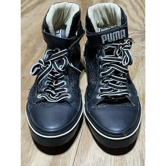 Puma X Mihara Yasuhiro Sample Sneakers Men 9 Black Lace Leather Strap High