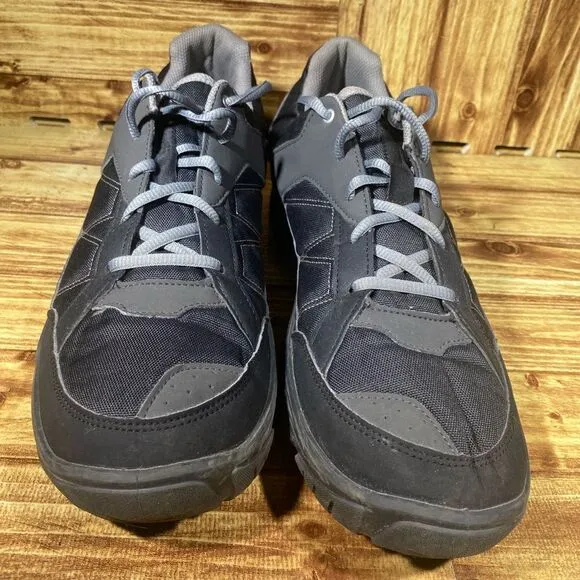 Quechua Decathlon NH100 Black Mens Walking Shoes Canvas Hiking Sz 13,5