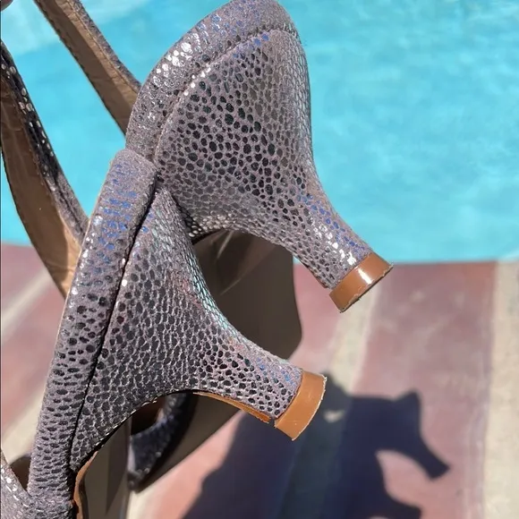 Queue Silver Women's Slingback low heels Shoes