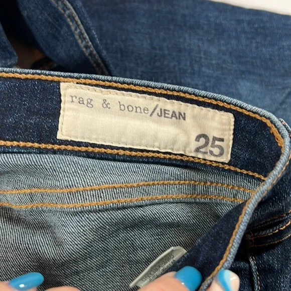 RAG &amp; BONE Denim Jeans Light Wash Skinny Wonderland Color Style W1502K520 Sz 25