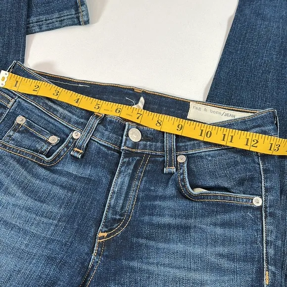 RAG &amp; BONE Denim Jeans Light Wash Skinny Wonderland Color Style W1502K520 Sz 25