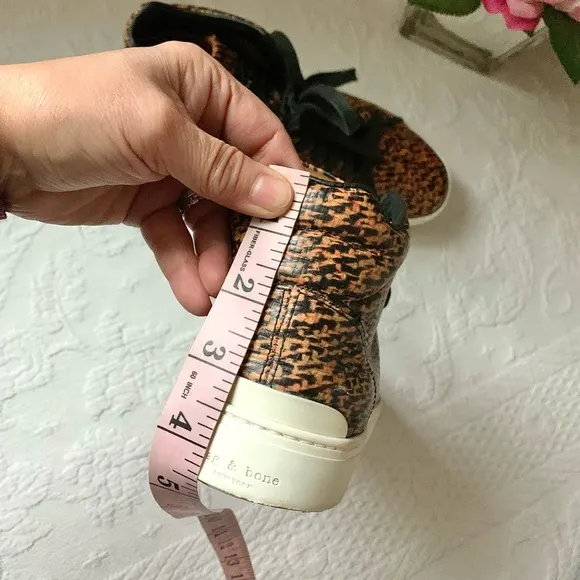 Rag &amp; Bone Kent Tweed Print High Top Sneakers 38 US 8