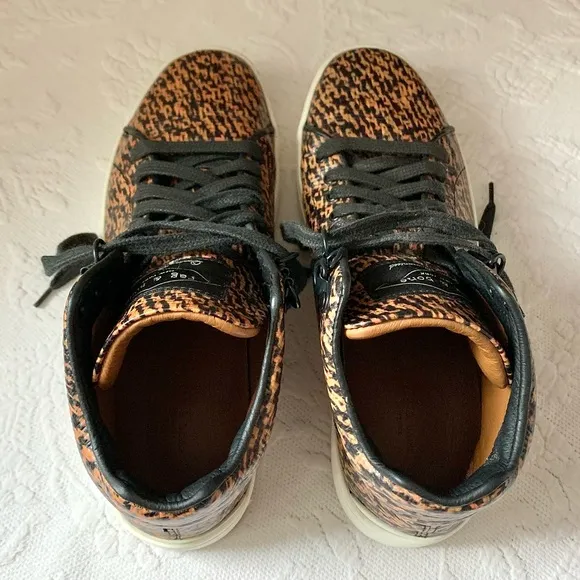 Rag &amp; Bone Kent Tweed Print High Top Sneakers 38 US 8