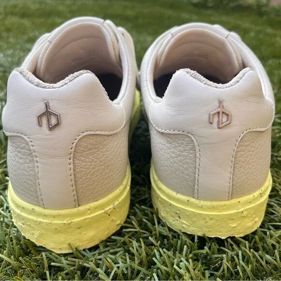 Rag &amp; Bone RB1 Revival Low Top Recycled Sneaker Real Leather Shoes Yellow sze 38