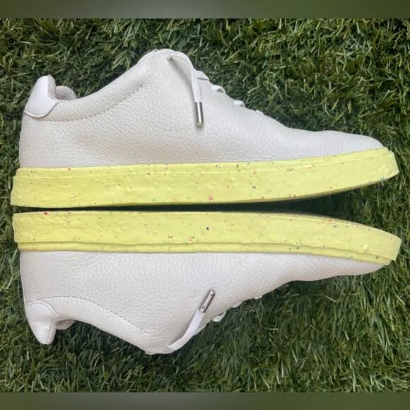 Rag &amp; Bone RB1 Revival Low Top Recycled Sneaker Real Leather Shoes Yellow sze 38