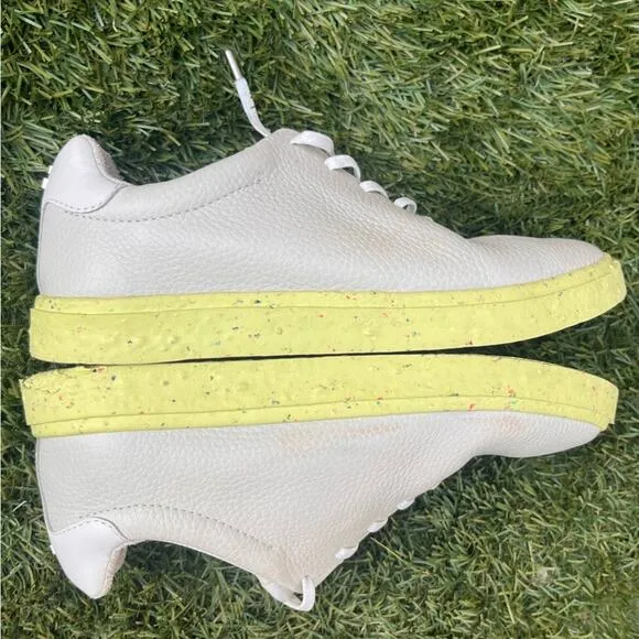 Rag &amp; Bone RB1 Revival Low Top Recycled Sneaker Real Leather Shoes Yellow sze 38
