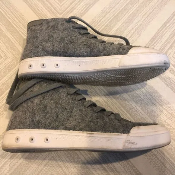 Rag &amp; Bone Gray Felt High Top Sneakers - Size 38
