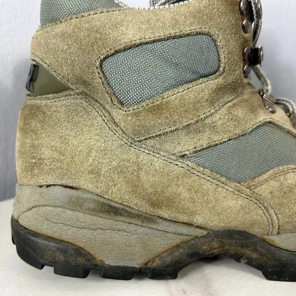 Raichle Outdoors Collection Steel Toe Suede and Green Hiking Boots Size 11M