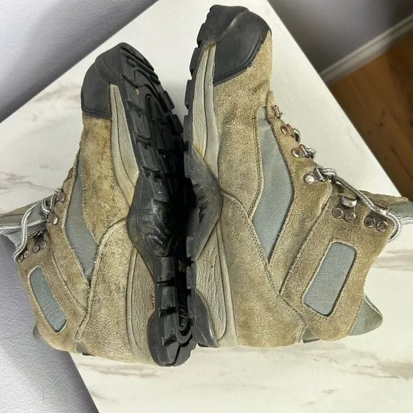 Raichle Outdoors Collection Steel Toe Suede and Green Hiking Boots Size 11M