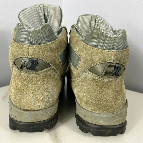 Raichle Outdoors Collection Steel Toe Suede and Green Hiking Boots Size 11M