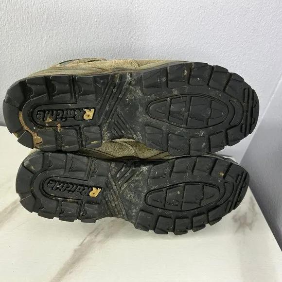 Raichle Outdoors Collection Steel Toe Suede and Green Hiking Boots Size 11M