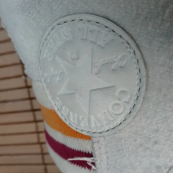Rare Converse All Star Chuck Taylor White Wool High Top Sneakers Men's S…